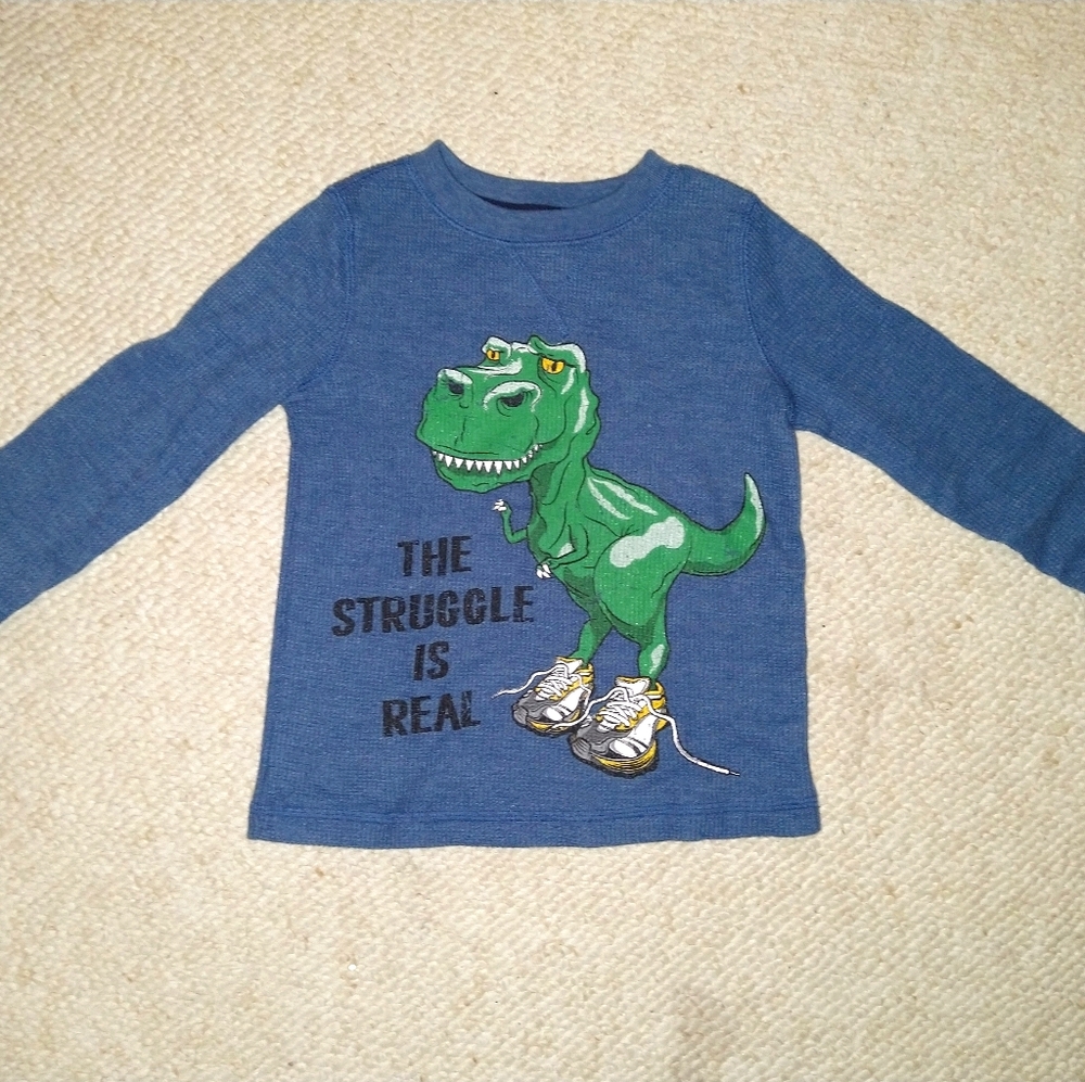 4T boys thermal print w/ Flannel Overshirt